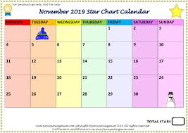 2019 Star Chart Calendar Page 11 Of 12 November Star