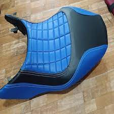 Two Wheeler Blue And Black Bike Seat Cover