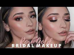 for the bride rose gold bridal makeup