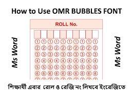install omr bubles font