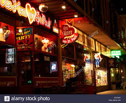 Night Clubs And Bars On The Reeperbahn A Street In