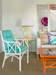 turquise and orange home decor
