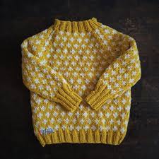 Hand Knit Sweater Knud Curry 1 10y Hand Knitted