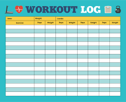 6 best cardio workout log template free