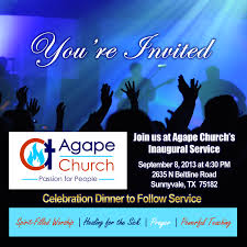 Announcing Agape Church In Sunnyvale Tx Agape Church Invitation To