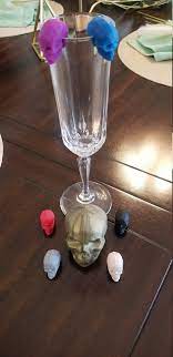7pc Silicone Skull Glass Marker Glass