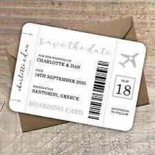 Create invitations and personalized photo invitations in the ribbet! Personalisierte Destination Hochzeit Grau Save The Date Boarding Card Pass Pack 10 Ebay