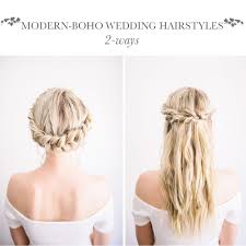 diy modern boho wedding hairstyles