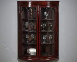 Georgian Mahogany Glazed Corner Cabinet