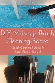 diy makeup brush cleaning board brush