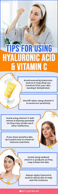 use hyaluronic acid and vitamin c
