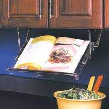 cookbook rack for upper kitchen cabinets