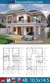 House Plans 10 5x14 5 With 4 Bedrooms
