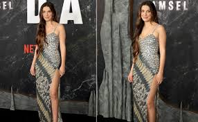 louis vuitton reptile textured gown