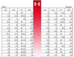 under armour size chart uk