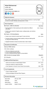Resume format for teachers freshers. How To Write A Cv For English Teaching Jobs In Dubai Naukrigulf Com