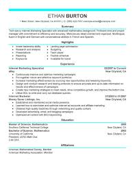 Best Online Marketer And Social Media Resume Example