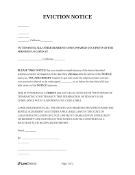 free eviction notice template pdf