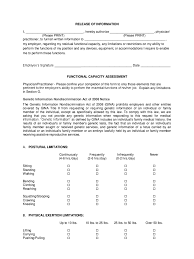 Functional Capacity Evaluation Form 2 Free Templates In
