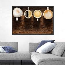 Coffee Panoramic Canvas Wall Art