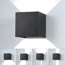 We can illuminate your front door, provide an extra layer of security, highlight your depending on your need, wall lights and security lights are both great ways to light up a garage. Lightess 10w Black Outdoor Led Wall Light Ip65 Waterproof Up Down Wall Lamp With 120 Adjustable Light Angle Outside Wall Sconce Light For Hotel Stair Garden Garage Bathroom Cool White Buy Online