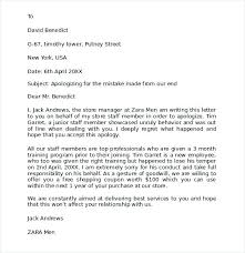 Customer Apology Letter Examples Sample Business Apology Letter To