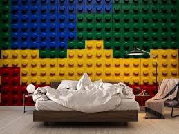 Colorful Lego Block Pattern Wallpaper