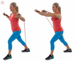 how to do resistance band chest press