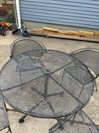 Metal Patio Table 4 Chairs