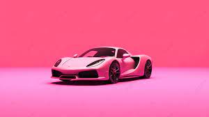 vibrant pink supercar on a pink