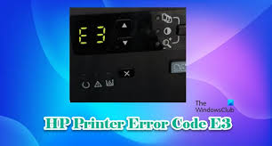 fix hp printer error code e3 on windows