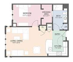 1bed Floor Plan One Bedroom House