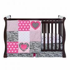 Tender Kisses Infant Girls Reversible Comforter Crib Sheet Crib Skirt Hearts