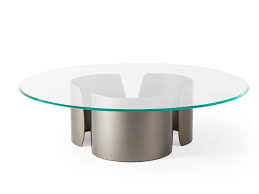 Low Round Glass Coffee Table Petalo 40