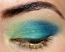 colorful makeup green teal blue