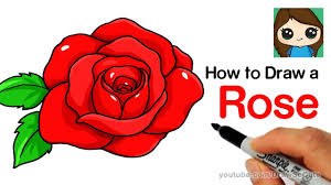 How to draw a rose. How To Draw A Rose Step By Step Easy Youtube