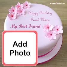 birthday cake with name photo edit