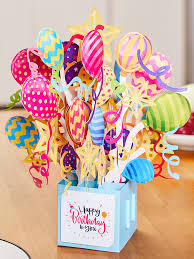 1pc birthday balloons gift pop up box