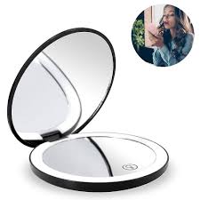 lighted makeup mirror for travel purse