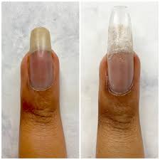 broken nails with dip powder