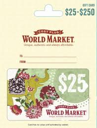 Cost Plus World Market $25-$250 Gift Card, 1 ct - Kroger