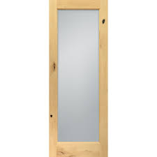 6 8 Tall Frosted Glass Knotty Alder