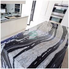 white and black granite kitchen