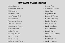 200 cool workout cl names that are