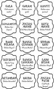 The templates are only available for our range of printable labels (not for our writing by hand range). Label Barang Dapur Desainrumahid Com