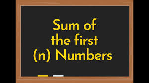 sum of the first n numbers calculator