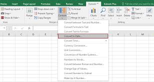Quickly identify and convert date format in Excel