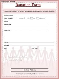 Donation Form Free Printable Charity Templates In Ms Word
