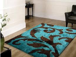 lola turquoise brown area rug