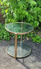 Brass Glass Round End Table Brass Table